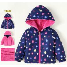 9-12M Jackets Shein In Reversible Toddler Girls AllMatch Casual Thick Fleece Jacket Fall Winter