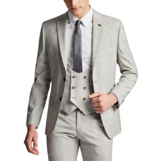 Elastane/Lycra/Spandex - Men Suits Antique Rogue Slim Fit Pale Check Suit - Putty