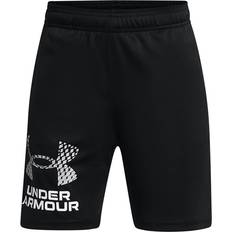 Black - Boys Pants Under Armour Kid's Tech Logo Shorts - Black/Mod Grey (1383333-001)