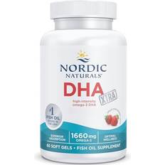 Strawberry Fatty Acids Nordic Naturals DHA Xtra, 1660mg Omega-3, Fish Oil Strawberry