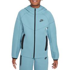 NIKE L Hoodies NIKE Older Kid's Sportswear Tech Fleece Full Zip Hoodie - Denim Turquoise/Black/Black (FD3285-464)