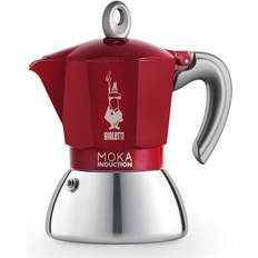 Rojo Cafeteras Moka Bialetti Induction 4 Cup