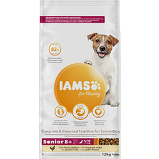 IAMS Complete Dry Dog Food for Senior 8+ Small and Medium Breeds with Chicken 12kg