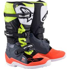 Erwachsene Motorradstiefel Alpinestars Tech 7S Dunkelgrau/Rot fluoreszierend/Gelb Erwachsene