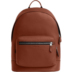 Coach West Backpack - Pebbled Leather/Sv/Redwood