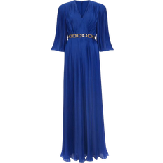 Phase Eight Venetia Pleat Beaded Maxi Dress - Blue