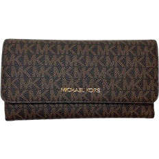 Wallets & Key Holders Michael Kors Jet Set Large Logo Trifold Wallet - Brown