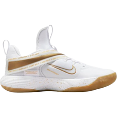 Laced - Men Volleyball Shoes Nike React HyperSet LE M - White/Summit White/Gum Light Brown/Metallic Gold