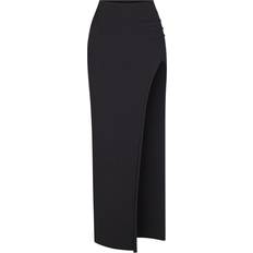 3XL - Long Skirts SKIMS Raw Edge Slit Long Skirt - Onyx