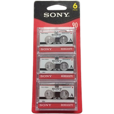 Sony Microcassette 90 Audio Tapes - 6 pack