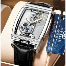 Luxury tourbillon transparent automatic mechanical skeleton