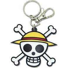 Wallets & Key Holders Great Eastern Entertainment Key Chain - One Piece - Straw Hat Pirates Skull Logo PVC New Anime ge4802