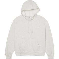 PINK Women's Ivy Fleece Campus Full-Zip Hoodie - Heather Oatmeal Beige