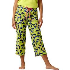 Women - Yellow Pajamas Hue Women's Printed Knit Capri Pajama - Bright Chartreuse