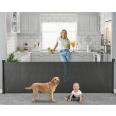 Child Safety Shein inch Retractable Baby Gates Extra Wide for Large Opening DynaBliss Retractable Baby Gate for Stairs Doorway Extra Long Dog Gate Adjustable Large Pet G