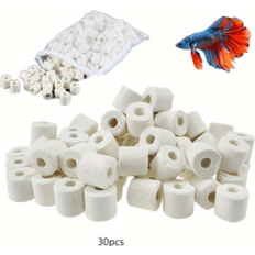 Shein 30pcs Aquarium Ceramic Rings Bio Filter Fish Tank Water