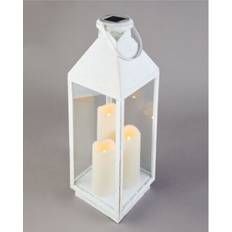 Plastica Ornamenti da giardino Penzance lantern with flame effect indoor