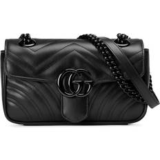 Gucci Bags Gucci mini GG Marmont shoulder bag women Leather One Size Black