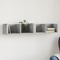 Natural Wall Cabinets vidaXL Concrete Grey 99 x 18 x 16.5 cm Wall Cabinet