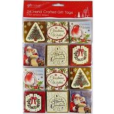 Gold Gift Tags Anker Pack of 24 hand crafted traditional christmas gift tags