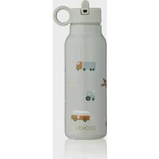 Liewood LIEWOOD Falk Drikkedunk 350 ml Børnedrikkedunk 9873 Vehicles/dove blue mix D 6,4 x H 19,5 cm