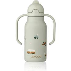 Liewood kimmie Liewood LIEWOOD Kimmie Bottle Børnedrikkedunk 1036 Vehicles Dove Blue H16 x D6,5 x W11,5 cm 250 ml