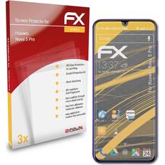 Screen Protectors atFoliX 3x panzerfolie für huawei nova 5 pro schutzfolie matt&stoßfest Transparent