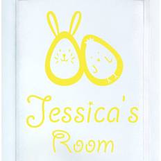 Yellow Wall Decor Happy Larry Bunny Rabbit Egg Chick Sticker Wall Decor