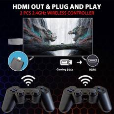 Game Consoles RYWOLT 64gb 15000 Games Retro 4k Hd Tv Video Game Console With Controllers M8 Toys