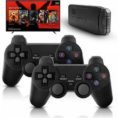 Game Consoles Dinamr Games 64gb 15000 Retro 4k Hd Tv Video Game Console With Controllers M8 Toys