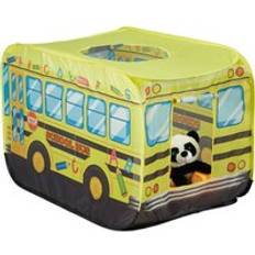 Relaxdays Relaxdays Children's Play Tent, Pop-up Schoolbus, Fun for Indoors & Outdoors, HxWxD: 70 x 110 x 70 cm, Multicoloured