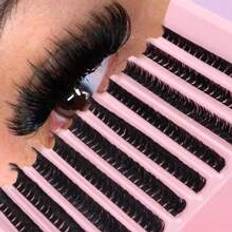 Makeup Shein 80D Mix Cluster Eyelashes 200pcs Cluster Segmented Extensions 0.07mm Thick D Curling 10mm-16mm Mixed Natural Style Russian Strip Thick And Fluffy Eyel