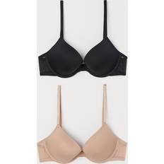 H&M B Bras H&M 2-pack Microfiber Push-up Bras Beige 32B