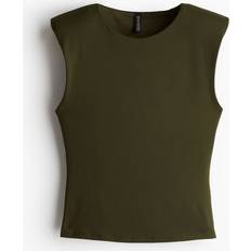 Clothing H&M Tank Top with Shoulder Pads Green