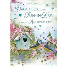 Regal To a special daughter & son-in-law wedding anniversary card, sentimental 9x 6"