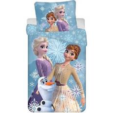 Frozen Disney White Snowflake Single Duvet Cover Set