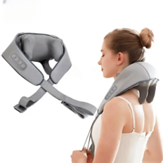 Shein 1pc Electric Shoulder And Neck Massager, Wireless Neck And Back Massage Shawl, USB Charging, Home, Office, Driving Kneading Massage Shawl