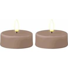 Med belysning Stearinlys Deluxe Homeart Deluxe Homeart Real Flame LED Fyrfadslyd 2 Stearinlys 2stk