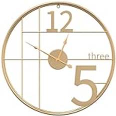 Iron Clocks vidaXL Gold Iron Wall Clock