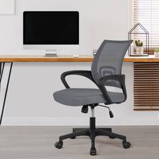 Yaheetech Mesh Desk Dark Office Chair