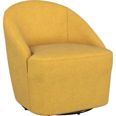 Yellow Armchairs Coaster Leon Upholstered Barrel Armchair