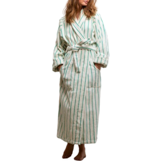 Bongusta Naram Bathrobe - Pure White & Grass