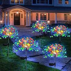 Garden & Outdoor Environment Shein Pack Outdoor Solar Garden Lights Solar Fireworks Fairy Firefly Stake Lights