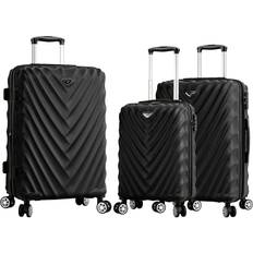 Suitcase hard shell Infinity Leather Hard Shell Luggage Suitcase - Set of 3