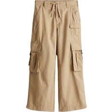 Cargo Trousers - Girls Children's Clothing H&M Kid's Wide Cargo Trousers - Beige (1228978001)