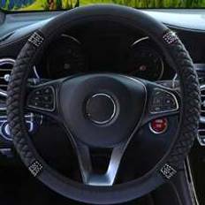 Shein 1pc Fashionable And Durable Sparkling Soft Leather Car Wheel Cover