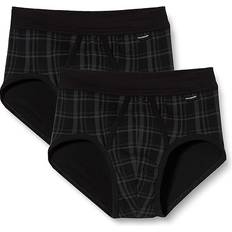 Checkered Men's Underwear Schiesser Original Classics Sport Briefs 2-pack - Black