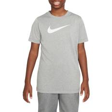 Organic/Recycled Materials Tops Nike Big Kid's Dri-FIT Legend T-shirt - Tumbled Grey/Flat Silver/Heather/White (DX1123-063)