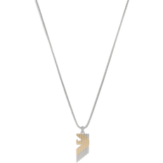 Two Tone Pendant Necklace - Silver/Gold