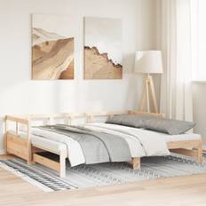 80 cm Sengerammer vidaXL Daybed Med Udtræk Og Madrasser 80x200 cm Sengeramme